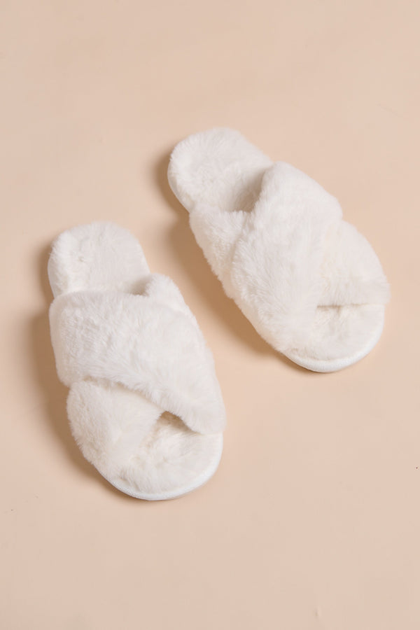 Daphne Slippers White