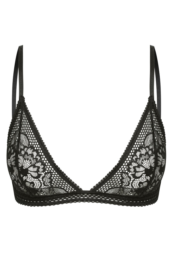 Henley Bralette Black