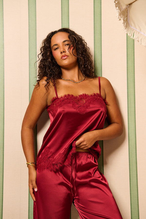 Olivia Pant Set Rhubarb