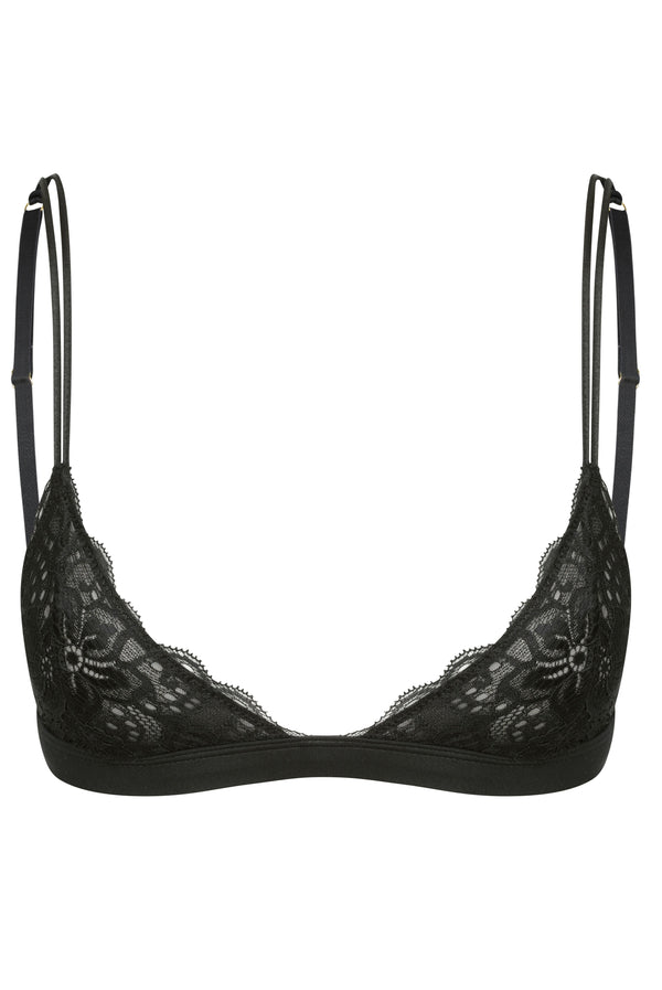Boston Set Black Bralette - Kat the Label Lingerie Australia