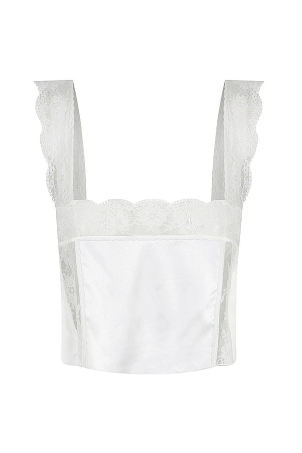 Cindy Camisole White Sleep - Kat the Label Lingerie Australia