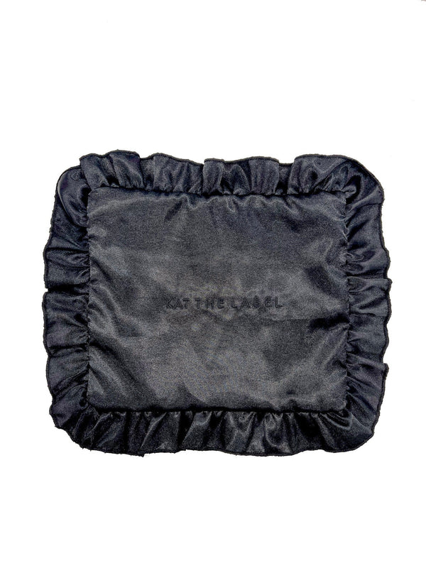 Satin Gift Bag Black Dust Bag - Kat the Label Lingerie Australia